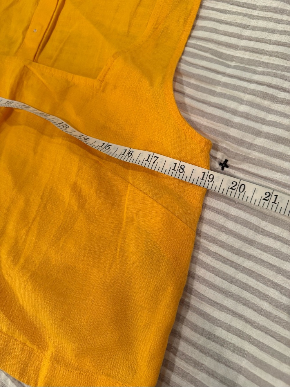 J.Crew Juicy Orange Linen Square-Neck cropped Tank NWOT - Picture 4 of 6